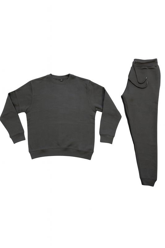 Men’s Crewneck Fleece Tracksuit – 300 GSM Sweatshirt & Jogger Set | New Trail