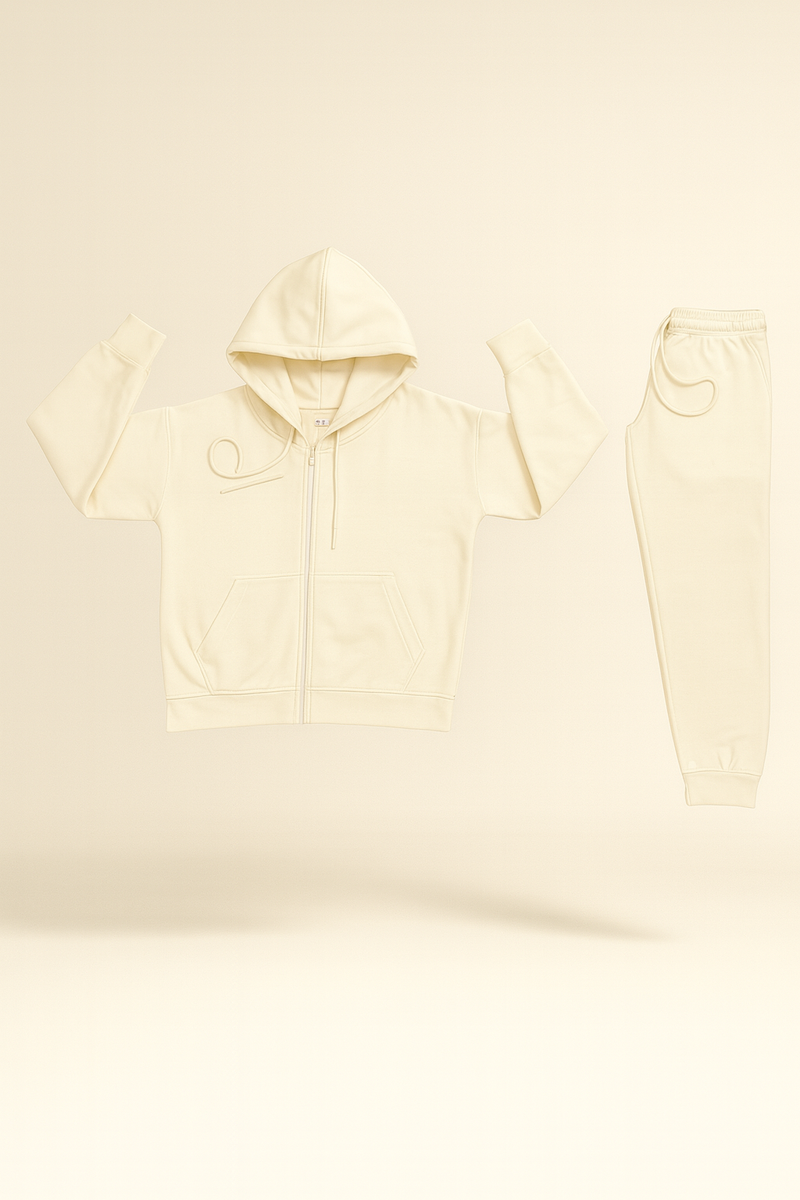 Ladies 300 GSM Zipper Tracksuit – Premium Hoodie & Joggers Set | New Trail