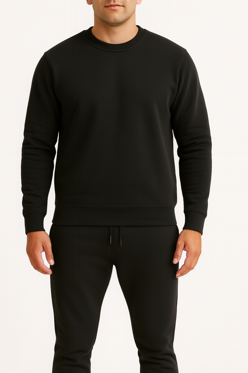 Men’s Crewneck Fleece Tracksuit – 300 GSM Sweatshirt & Jogger Set | New Trail