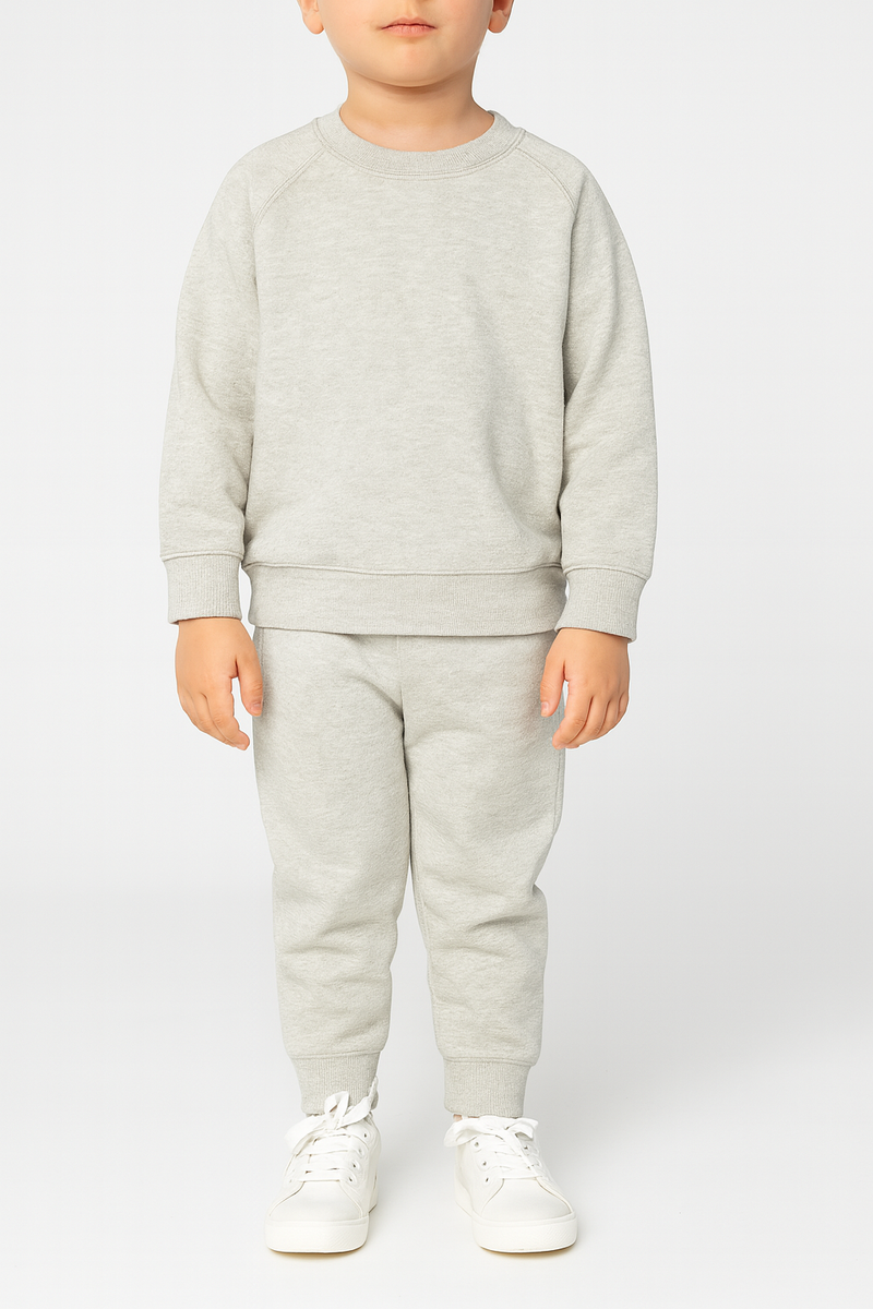 Kids Crewneck Fleece Tracksuit – 300 GSM Sweatshirt & Jogger Set | New Trail