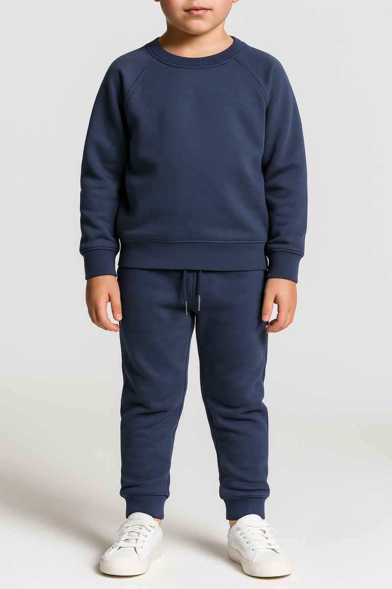 Kids Crewneck Fleece Tracksuit – 300 GSM Sweatshirt & Jogger Set | New Trail