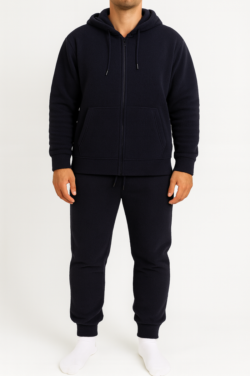 Men’s 300 GSM Fleece Zipper Tracksuit – Hoodie & Jogger Set | New Trail