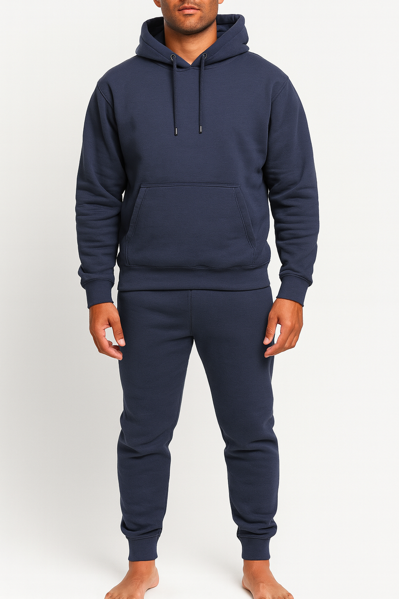 Men’s Hooded Fleece Tracksuit – 300 GSM Hoodie & Jogger Set | New Trail