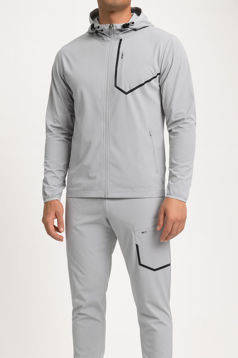 Windbreaker Tracksuit – Nylon Spandex Gym Set | New Trail