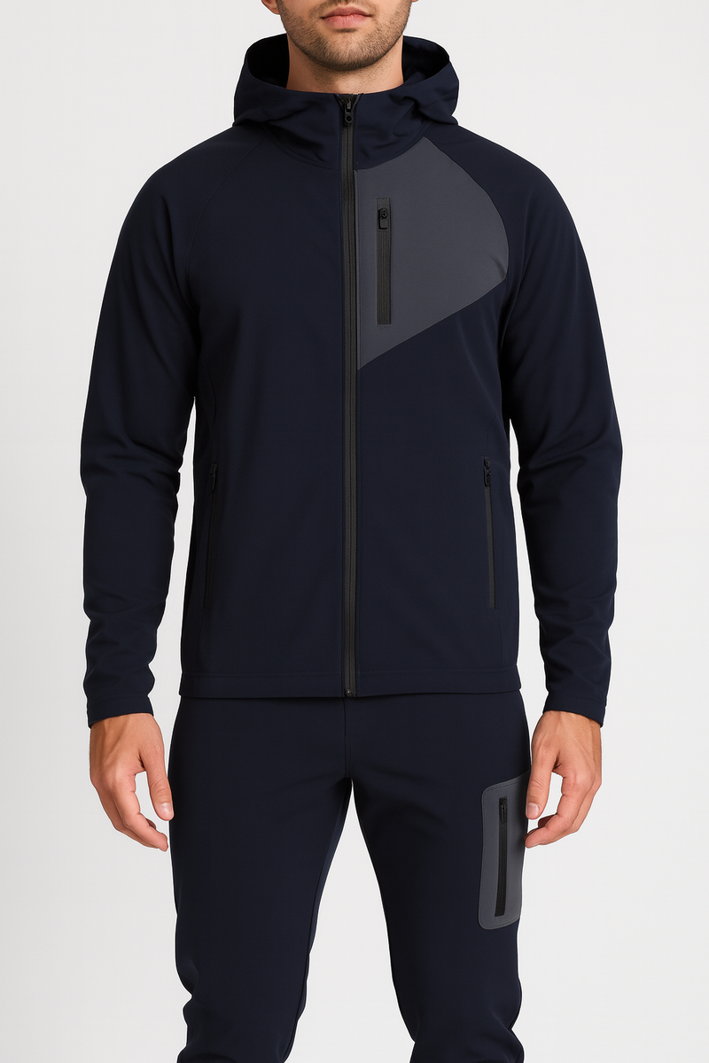 Windbreaker Tracksuit – Nylon Spandex Gym Set | New Trail