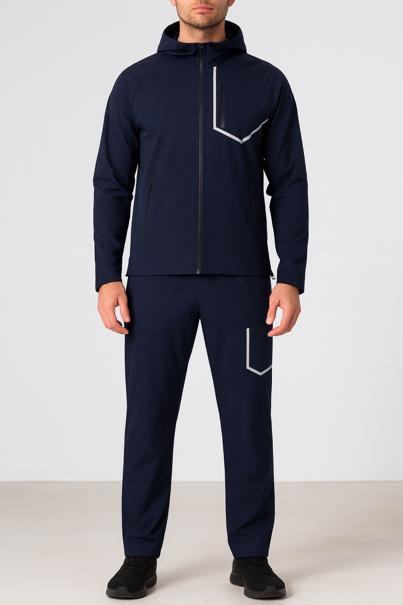 Windbreaker Tracksuit – Nylon Spandex Gym Set | New Trail